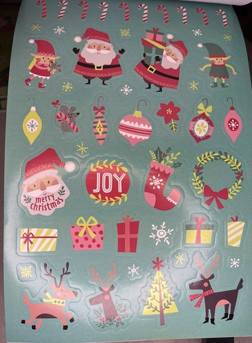 Darice HOLLY & Jolly Holiday Sticker Book 276 Stickers New - Picture 4 of 4