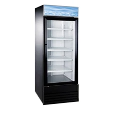 Omcan USA 50037 28" 1-Section Merchandiser Refrigerator with Glass Door, in B...