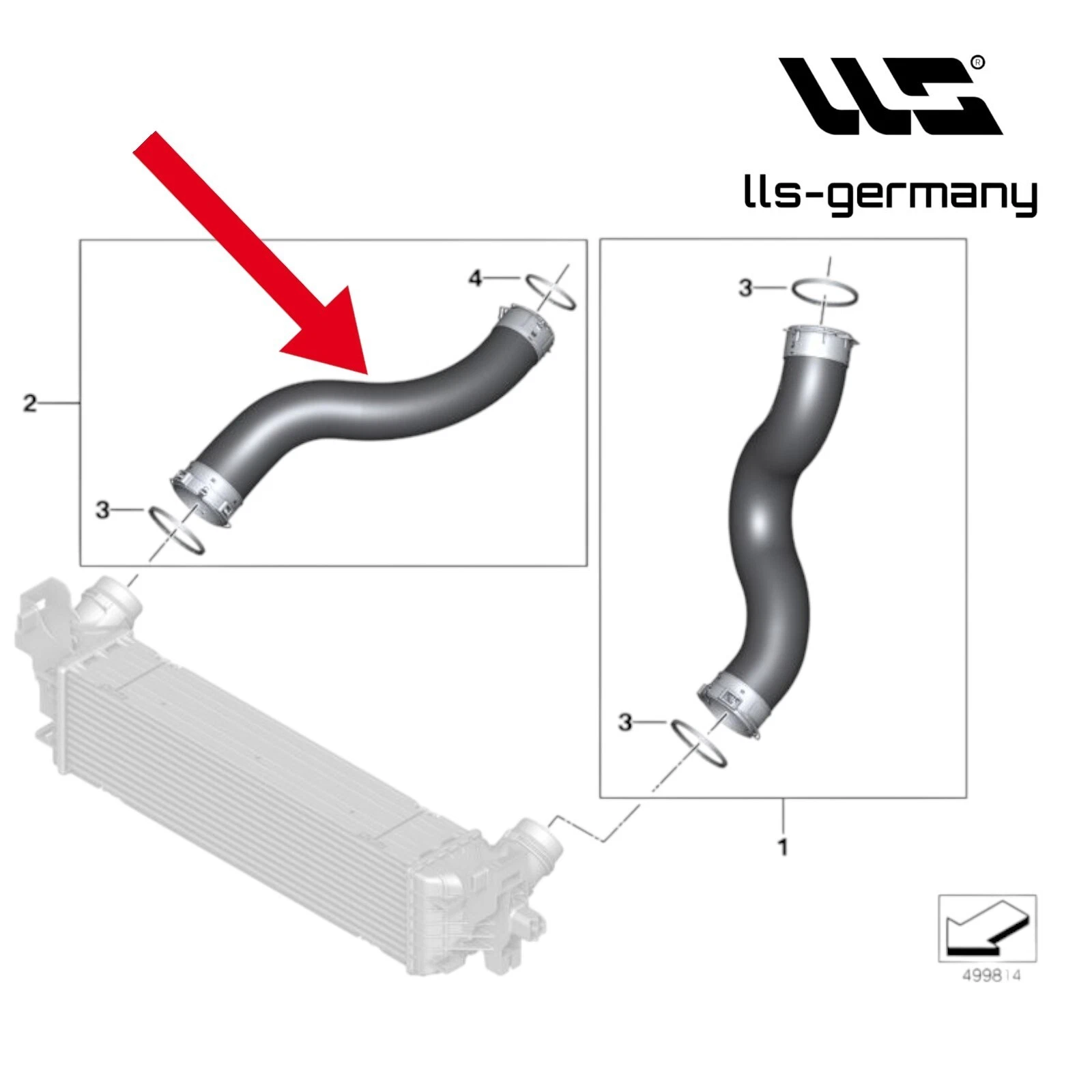 Original BMW Ladeluftschlauch BMW 5er 520i Limousine G30 520i 13718665700 - Bild 7 von 7