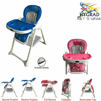 Hygrad Foldable 3 IN 1 Baby Toddler Infant Highchair Feeding Recliner Seat UK