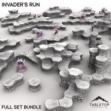 HEXTECH Invader's Run Map Hill Sets - 6mm - Small Scale Mech Wargames 6mm 8mm