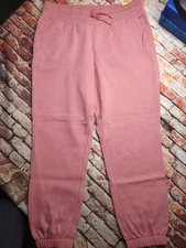All in Motion Womens XL Rose Pink High Waist Fleece Joggers Pants Sweatpants   