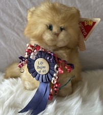 Vintage 1983 Dakin Princess Persian Cat Stuffed Kitty Cat Plush Blue Eyes