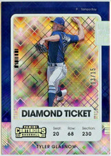 2021 Panini Contenders Diamond Ticket Tyler Glasnow #13/15  *TAMPA BAY RAYS*