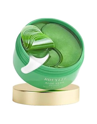 BREYLEE Aloe Vera Eye Masks - 60 Pcs - Reduce Puffy Eyes & Dark Circles Firm...