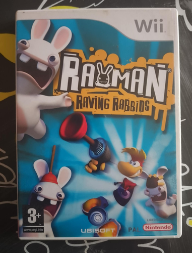 Lot 4 Jeux Wii : Rayman Contre Les Lapins Crétins 1, 2, TV Party Et Aventure