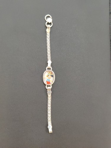 Kids Solid Silver Snow White Princess Girl Bracelet Charm Chain 5.50" - Picture 2 of 3
