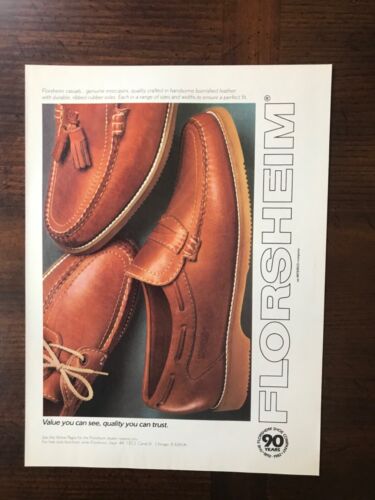 1983 vintage original print ad Florsheim Shoes - Quality You Can Trust - 第 1/1 張圖片