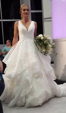 Mori lee plus size striped wedding dress size 22 Madeline Gardner