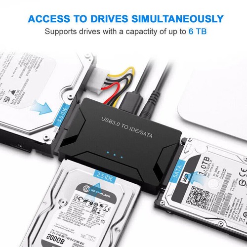 USB 3.0 zu IDE & SATA Konverter Externe Festplatte Adapter Kit -2,5"/3,5" Kabel - Bild 10 von 17