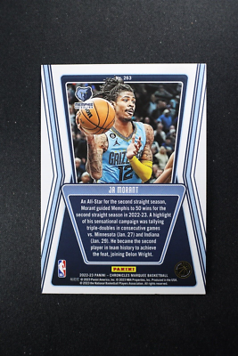 2022-23 Panini Chronicles - Marquee Ja Morant #263 Gold /10 for