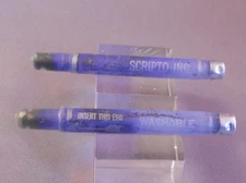 Scripto Ink Cartridge --washable blue--EMPTY--lot of 2