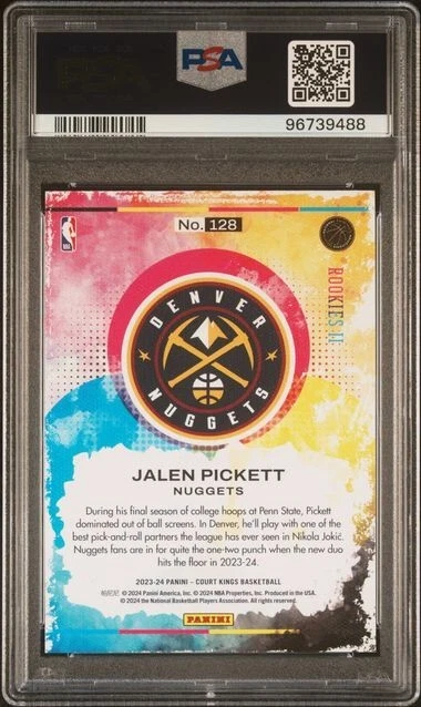 2023 Panini Court Kings #128 Jalen Pickett - RC PSA 10 - Image 2 of 2