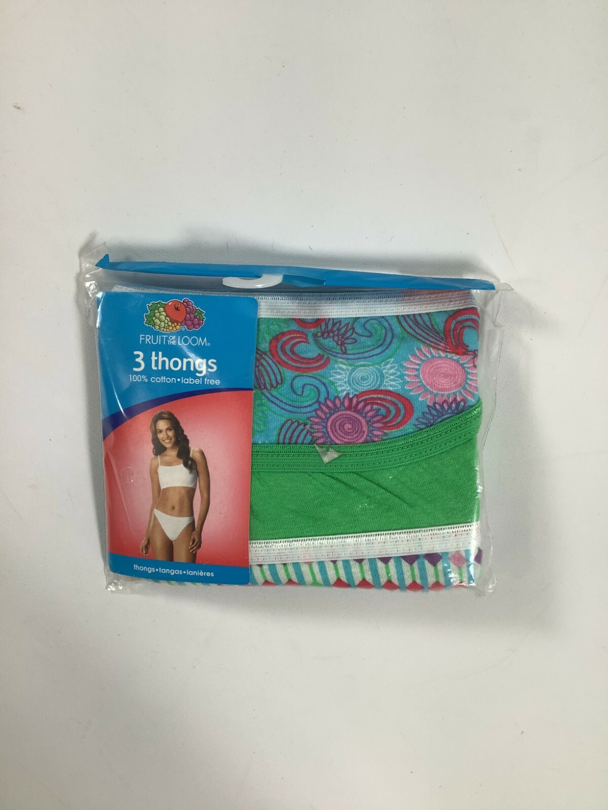 Women’s Fruit Of The Loom Multicolor Thongs 3 pack NEW! eBay