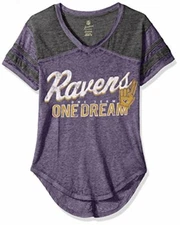 Outerstuff NFL NFL Junior Girls Vintage Short Sleeve Football Tee, Rave Purpl...