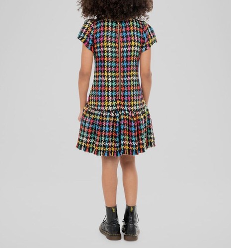 Zoe LTD Kids Girl's Black Multicolor Houndstooth Tweed Charlie Dress Size 7 - Picture 3 of 4