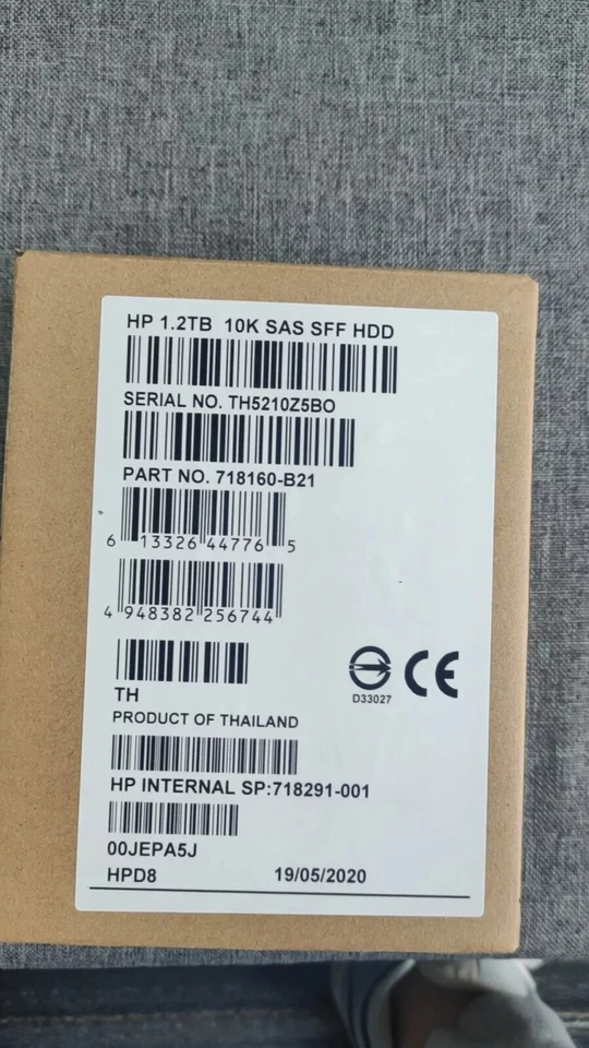 NEW 718160-B21 HPE 718291-001 1.2TB 6G 10K G6 G7 SAS 2.5" HDD DP 0 HOURS - Image 2 of 4