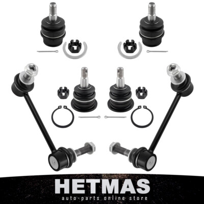 6PC Suspension Kit Front Upper & Lower Ball Joints & Sway Links For Toyota Lexus