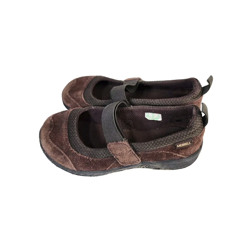 Merrell Jungle Moc Sport Mary Jane Girls Brown Suede Mary Jane Shoes Size 13w - Image 3 of 4