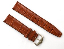 22mm Brown Genuine Leather Band Strap Alligator-Style for Patek Philippe