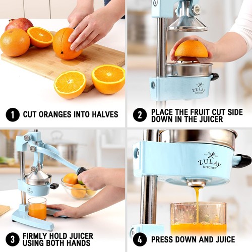 Kitchen Cast-Iron Orange Juice Squeezer - Heavy-Duty, Easy-to-Clean, Professiona - Picture 7 of 8