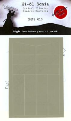 Dead Design 1/72 MITSUBISHI Ki-51 CONTROL SURFACES Paint Mask Set Hasegawa