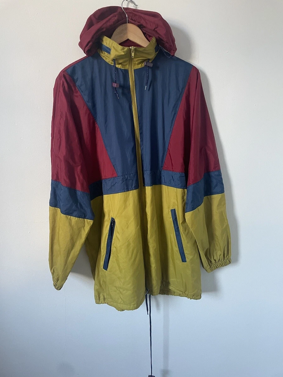 Vintage check detail colour block hooded jacket sale
