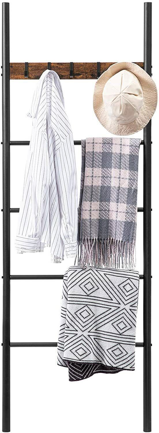 HOOBRO Towel Blanket Ladder 23.6 x 69.7 Inch 5-Tier Ladder Quilts Rack
