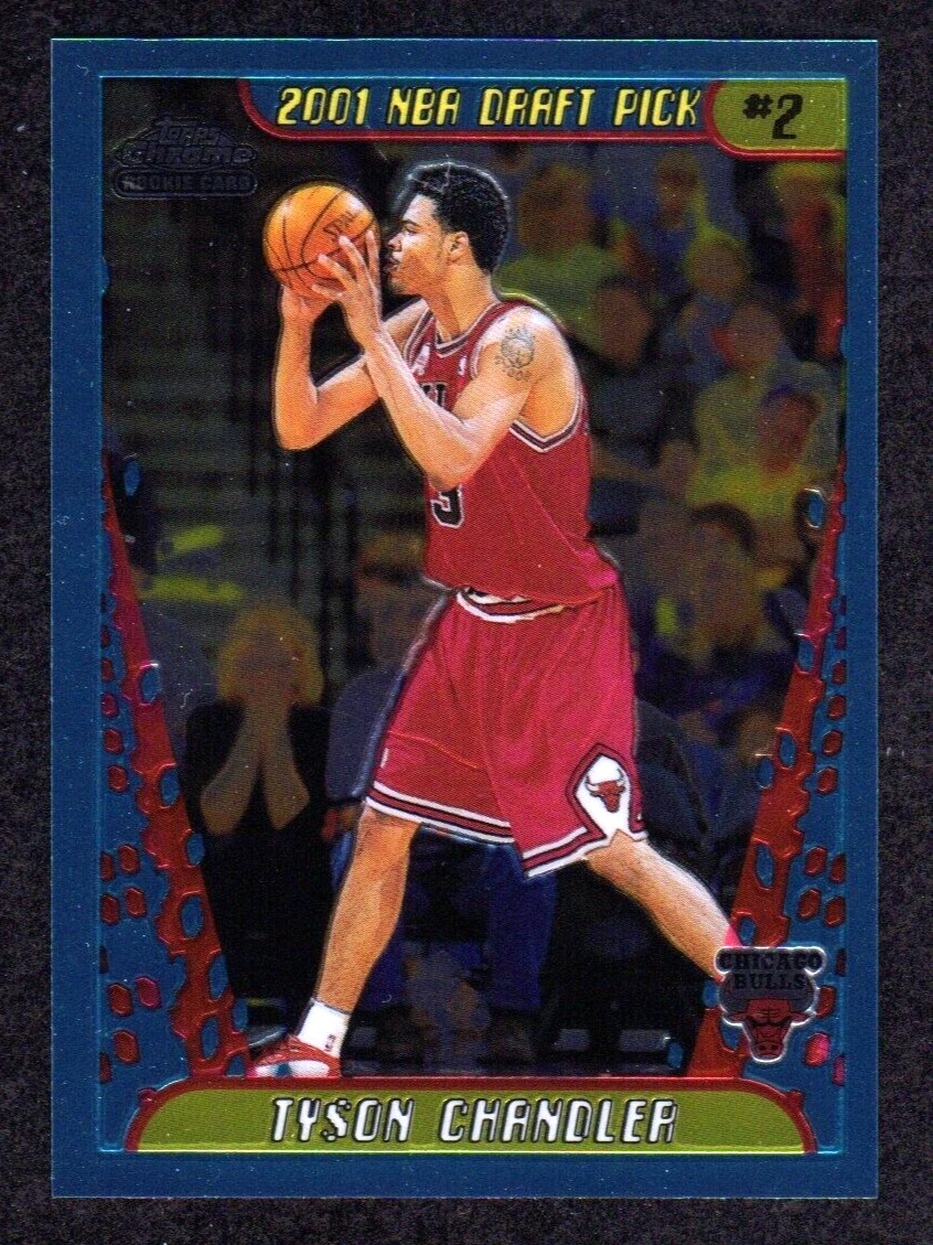 2001-02 Topps Chrome #130 Tyson Chandler Chicago Bulls NBA ROOKIE Card MINT