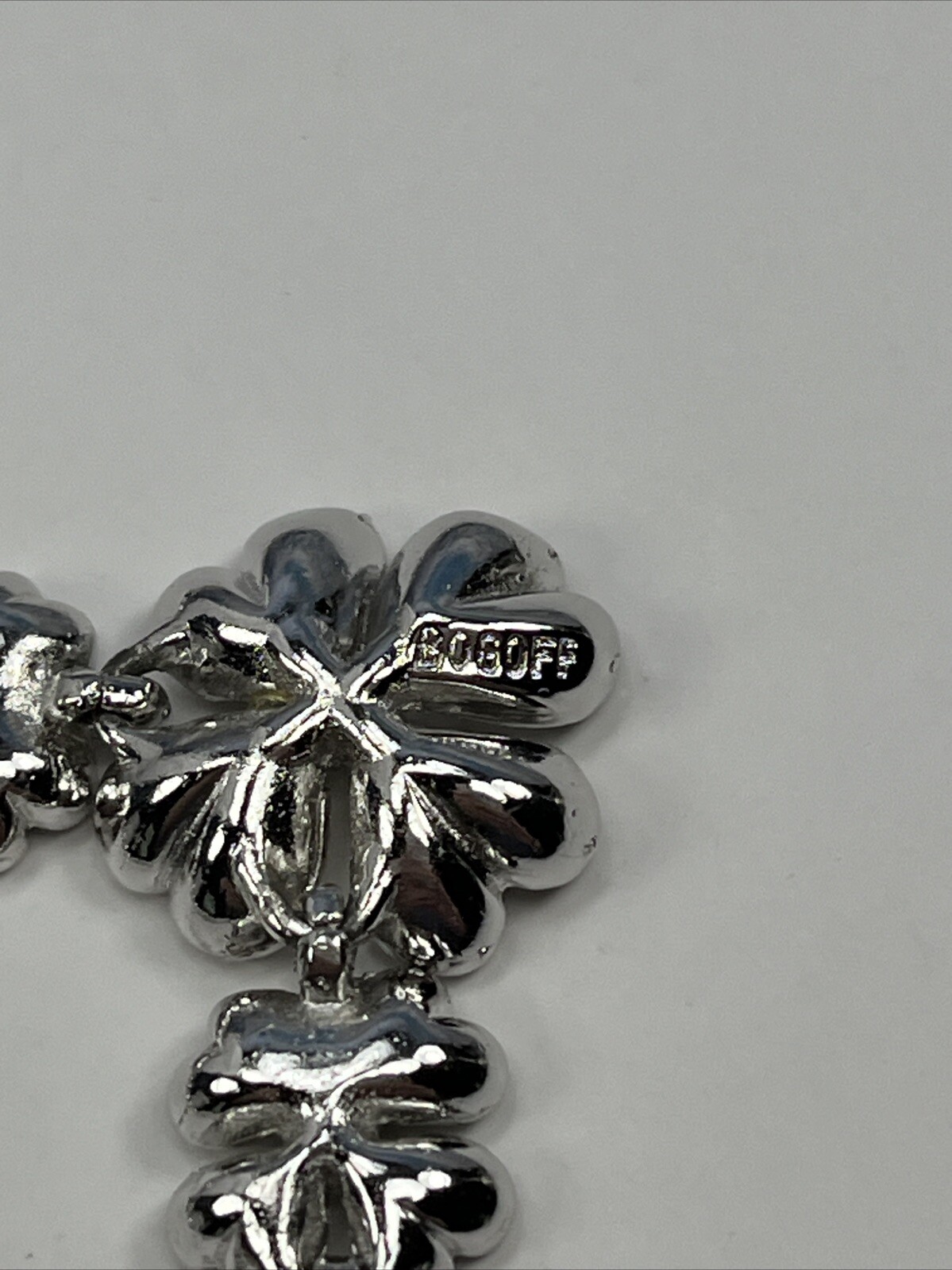 Vintage Bogoff signed clear Rhinestone Necklace s… - image 7