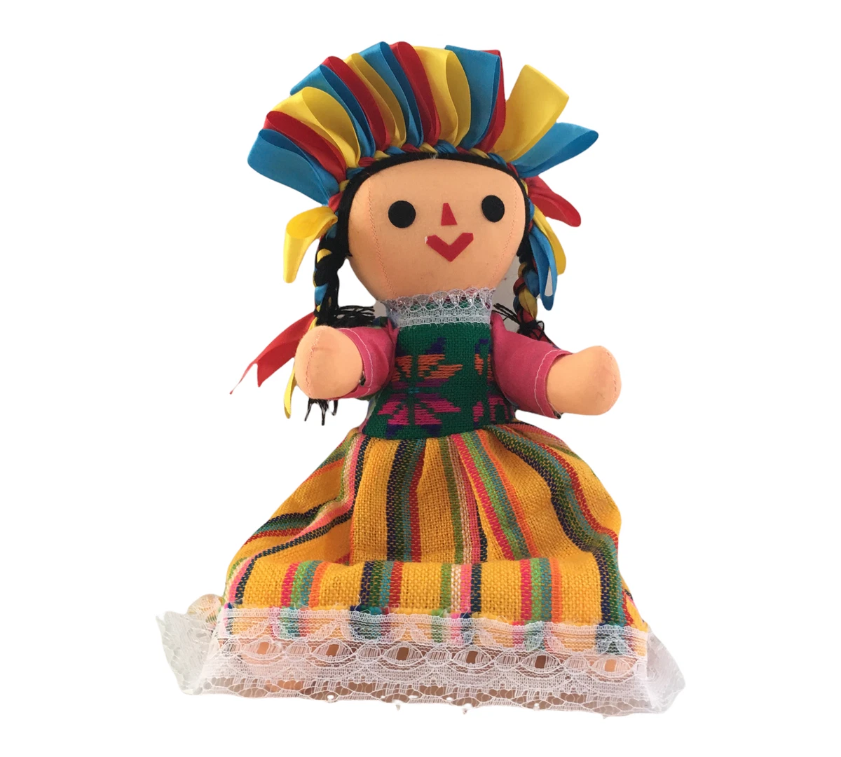 Muñeca Trapo Maria Lele Queretana Artesanal 28 Cm Mexicana