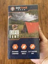 Go Time Gear Life Tent Emergency Survival Shelter 2 Person w/ Emergency Whistle