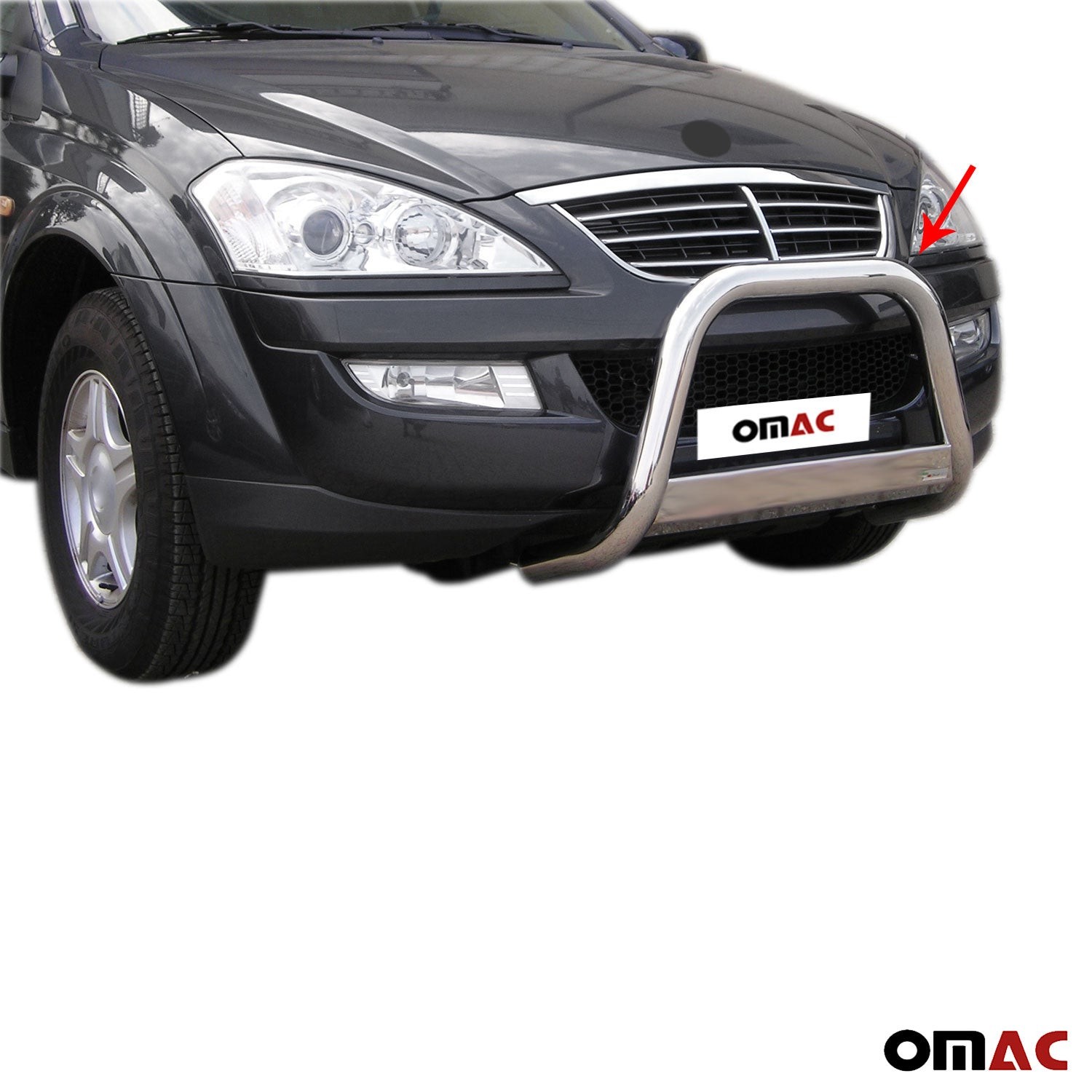 Pare-buffle SsangYong Kyron 2007-2014 tube acier gris 63 mm