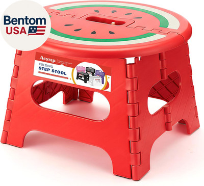 Folding Step Stool 9 Inch, Sturdy Collapsible Step Stool Foldable up to 265 Lb f