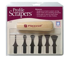 Wood Carving Tools Set of 6 Interchangeable Scraper Bits SK121, Made in U.S.A.