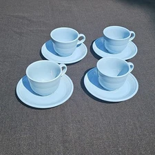 Vintage Homer Laughlin Fiestaware Periwinkle Cup & Saucers Retired