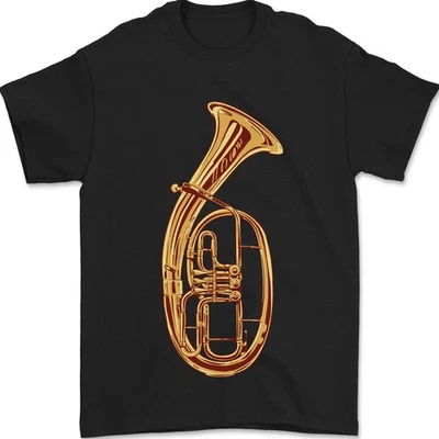T-Shirt Pour Homme En Coton 100% Instrument De Musique En Laiton - Photo 1/4