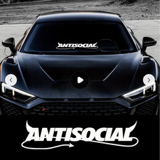 1x ANTISOCIAL Frontscheiben Heckscheiben Scheiben Aufkleber Sticker Folie