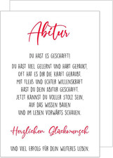 Premium Gl&uuml;ckwunschkarte zum Abitur mit Umschlag