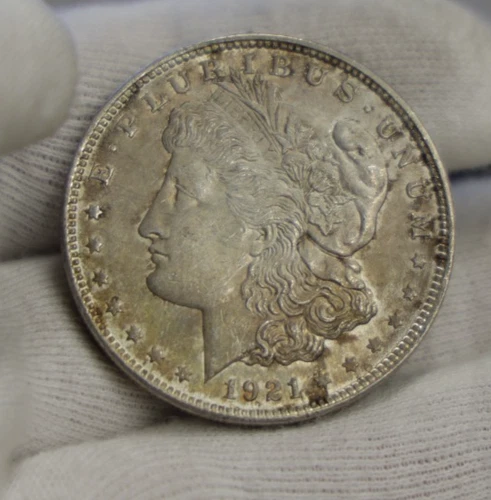 1921 US Morgan Silver Dollar $1 Nice AU+