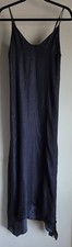 Rory Beca Maxi Dress Women M Sleeveless Dark Blue Solid Long Gown Sundress