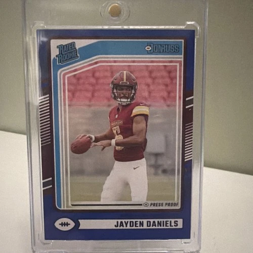2024 Panini Donruss - Rated Rookie Jayden Daniels #389 Blue Press Proof (RC)