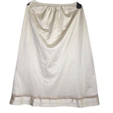 Vtg Pinehurst Lingerie Beige Nude Lace Half Slip SZ Small Tall 5900 Retro