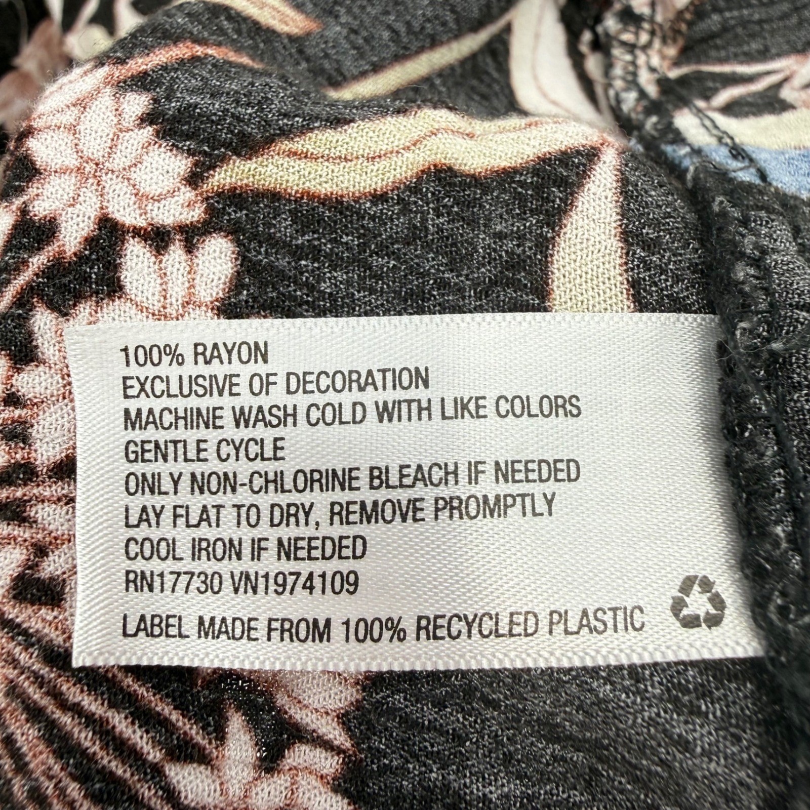 Knox Rose Womens Black Floral Kimono Cardigan Open Front Lightweight Size L