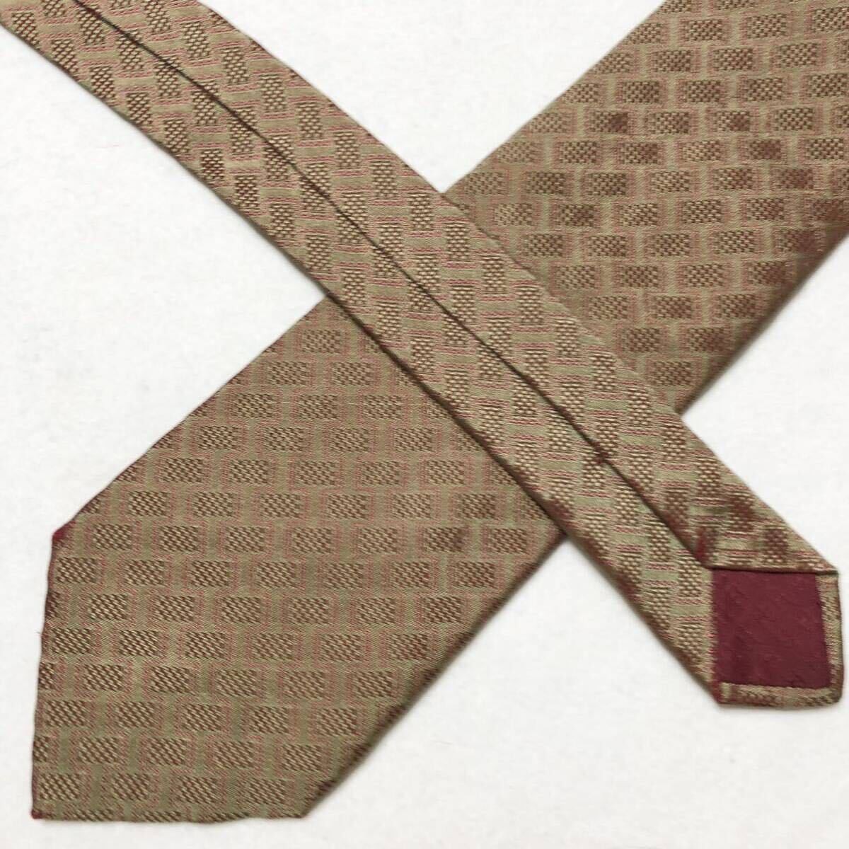 HERMES Tie Rectangular Geometric Pattern Allover … - image 5