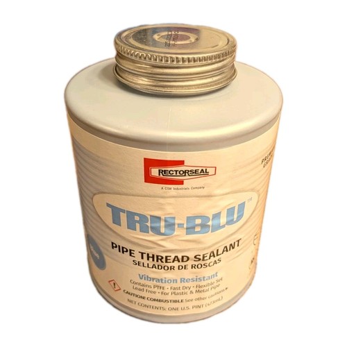 Rectorseal 31431 Pipe Thread Sealant 16 Fl Oz, Brush-Top Can, Tru-Blu, Blue,