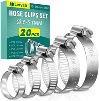 Schlauchschellen Edelstahl Set 20 StüCk 6-51Mm Rohrklemmen FüR Pool