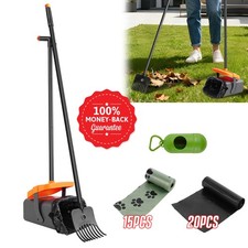 Dog Waste Picker, Poo Scooper and Rake Set, 46" Handle Dog Poop Scoop & Rake Set