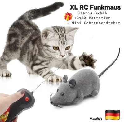 RC XL Maus   Funk Katzenspielzeug interaktiv Elektrisch Cat Katzen Toy Fun  