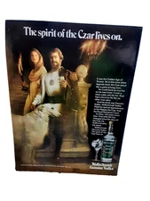 1978 Wolfschmidt Genuine Vodka Russian Theme Vintage Print Ad Czar Lives On